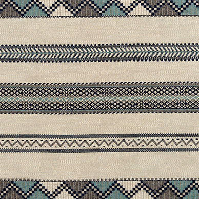 Kit Kemp Woven Ribbon Fabric in Indigo